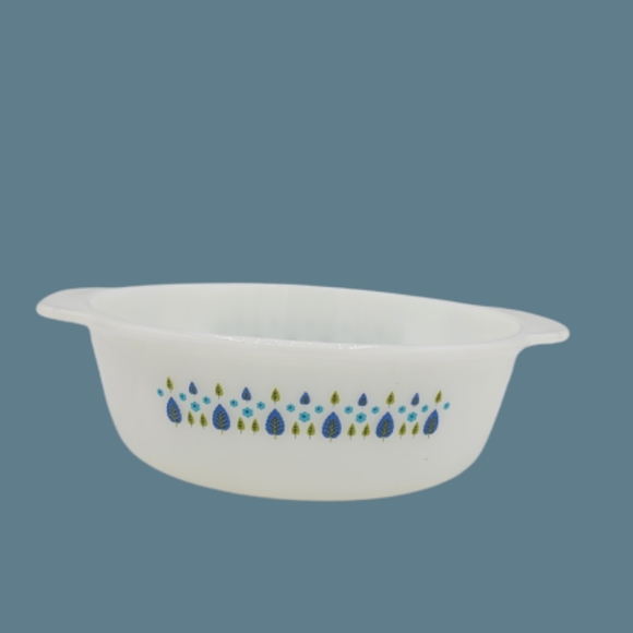 Fire King Kitchen Anchor Hocking Fire King Swiss Chalet Milk Glass